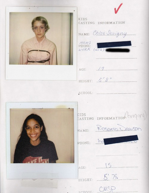theacademy:
“Casting Polaroids of 19-year-old Chloe Sevigny and 15-year-old Rosario Dawson from Larry Clark’s “Kids” (1995).
”
