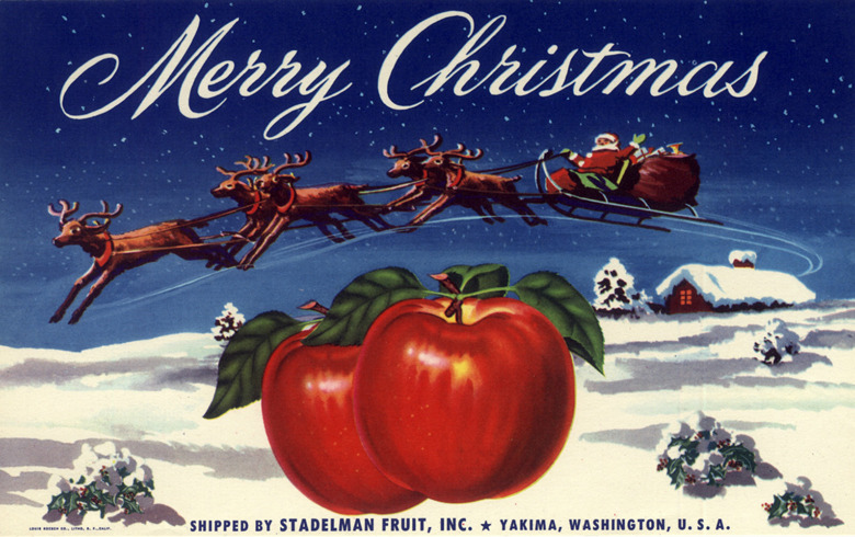 Merry Christmas Apples - Stadelman Fruit, Inc. - Yakima, Washington U.S.A. - date unknown