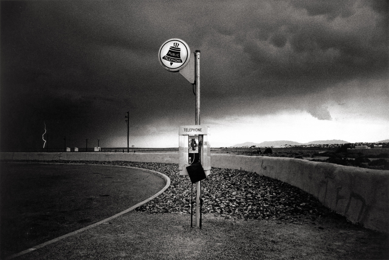 'Highway Telephone and Lightning, New Mexico' - photographed by Ikkō Narahara - 1972