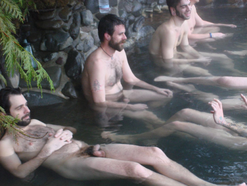 naked straight men in a pool