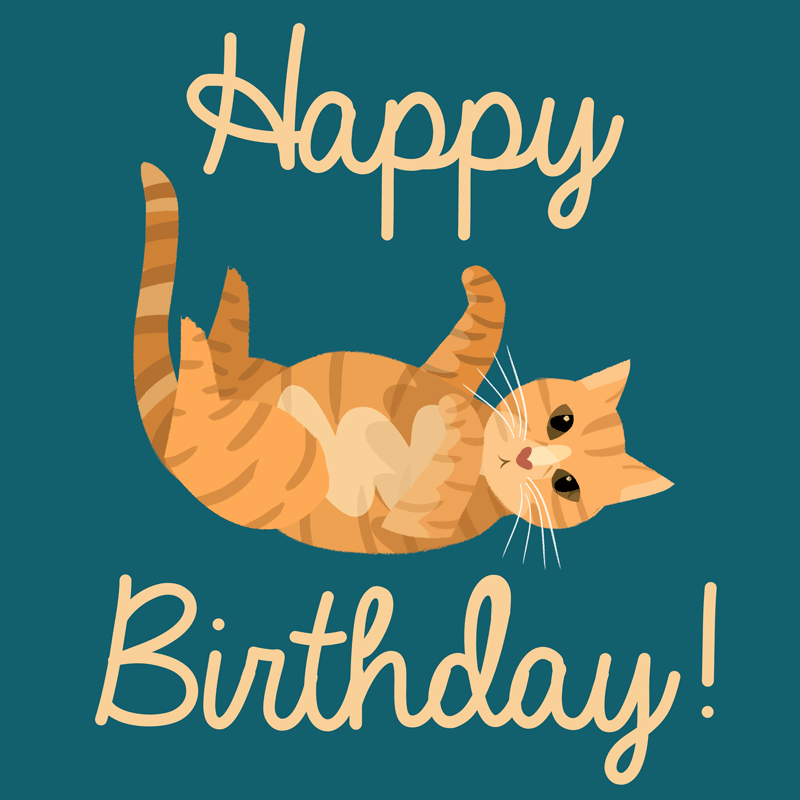 happy birthday illustration gif WiffleGif