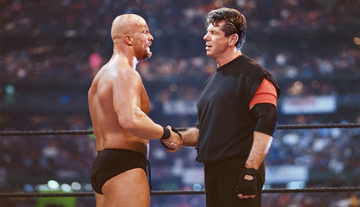 Image result for stone cold vince mcmahon wrestlemania 17