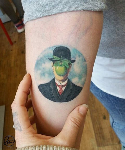 Tattoo tagged with: surrealist, painting, rené magritte, circle, surrealist  art, color, surrealism, art 