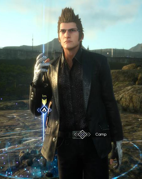 It’s difficult trying to catch Ignis with a different expression besides serious. Well, I caught a new one: extra serious. XD