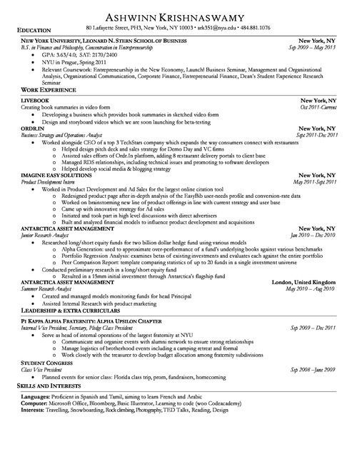 Public policy resume template