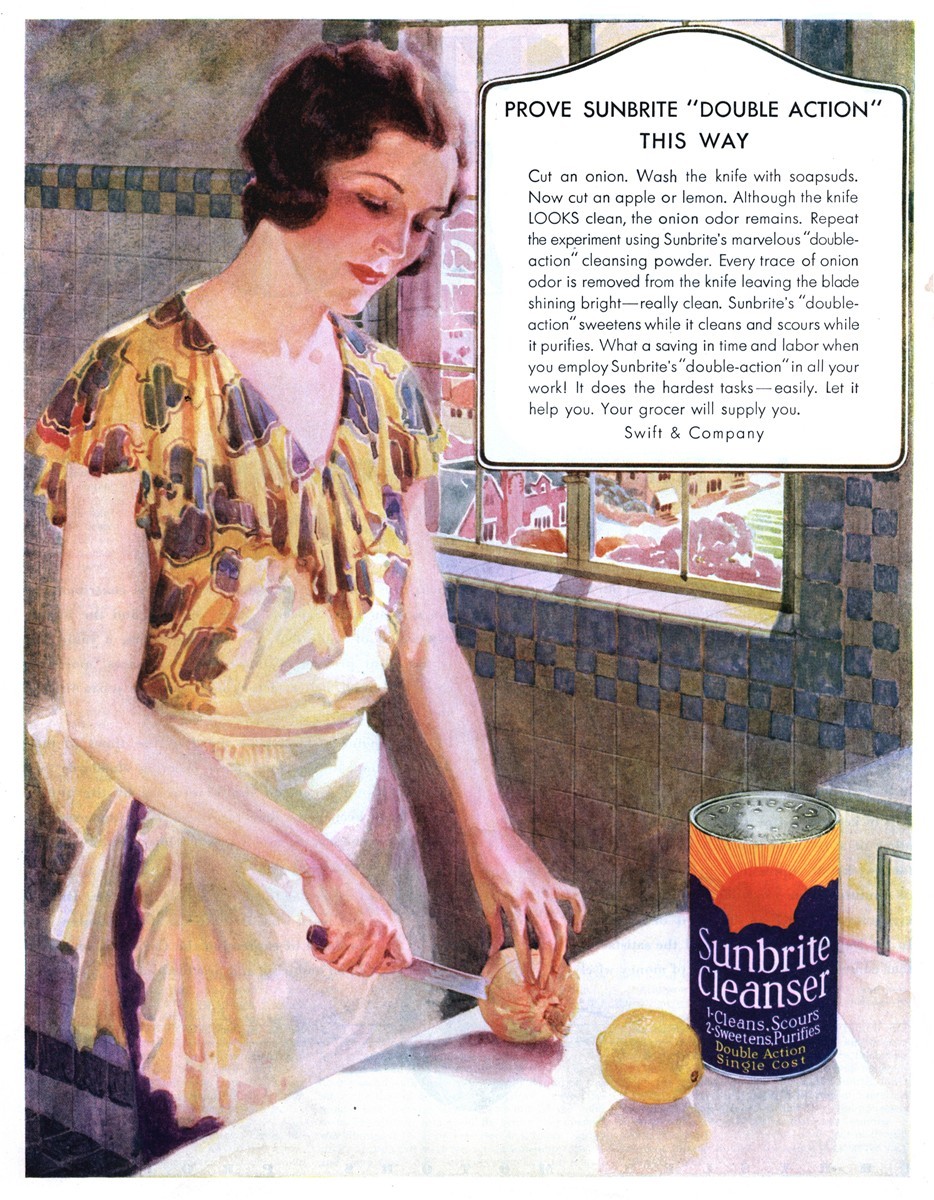 Swift and Company Sunbrite Cleanser - published in The Saturday Evening Post - November 21, 1931