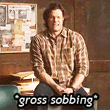 SPNG Tags: Sam / Gross sobbing / bleating moose
Looking for a particular Supernatural reaction gif? This blog organizes them so you don’t have to spend hours hunting them down.