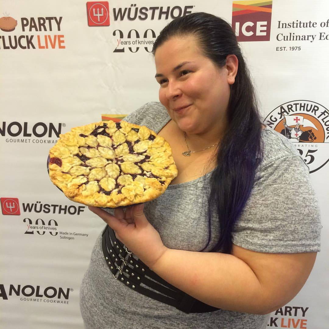 Posing for the pie-parazzi at #PiePartyICE (at Institute of Culinary Education)