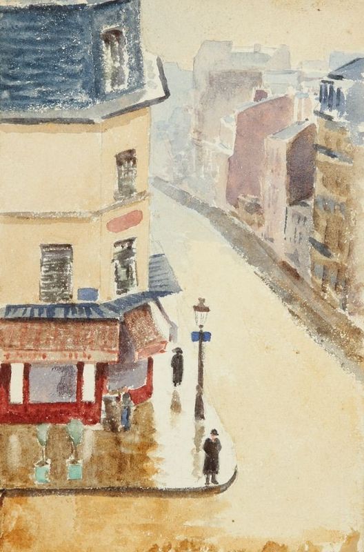 thunderstruck9:
“ Charles Lacoste (French, 1870-1959), Rue de Paris, 1911. Watercolour, 16.6 x 11.10 cm.
”