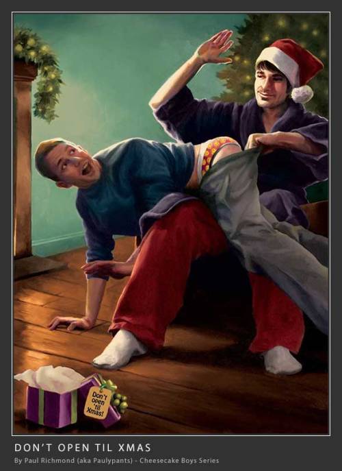gay-art-and-more: “gayartgallery: “ Art By Paul Richmond (aka Paulypants) Paul Richmond Studio [updated Dec.04.2016] ” Happy Holidays from “Gay Art and More”. For the entire Christmas series, go here: http://gay-art-and-more.tumblr.com/tagged/xmas My...
