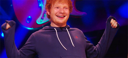 Image result for ed sheeran excited gif
