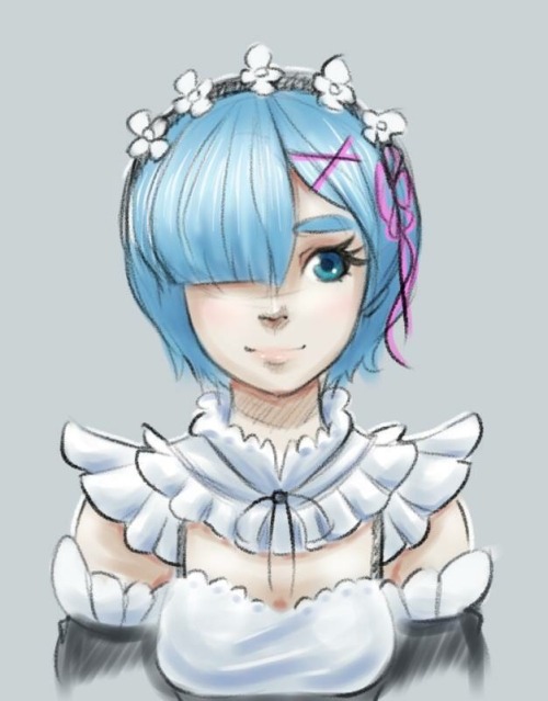 Really trying to get back in the reigns. I’ve lost a lot of ability being this dormant for so long. Here’s a quick work sketch of Rem from RE:Zero.