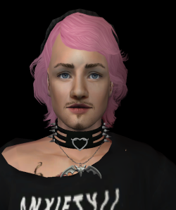 Pink-haired Male Accessory Model
