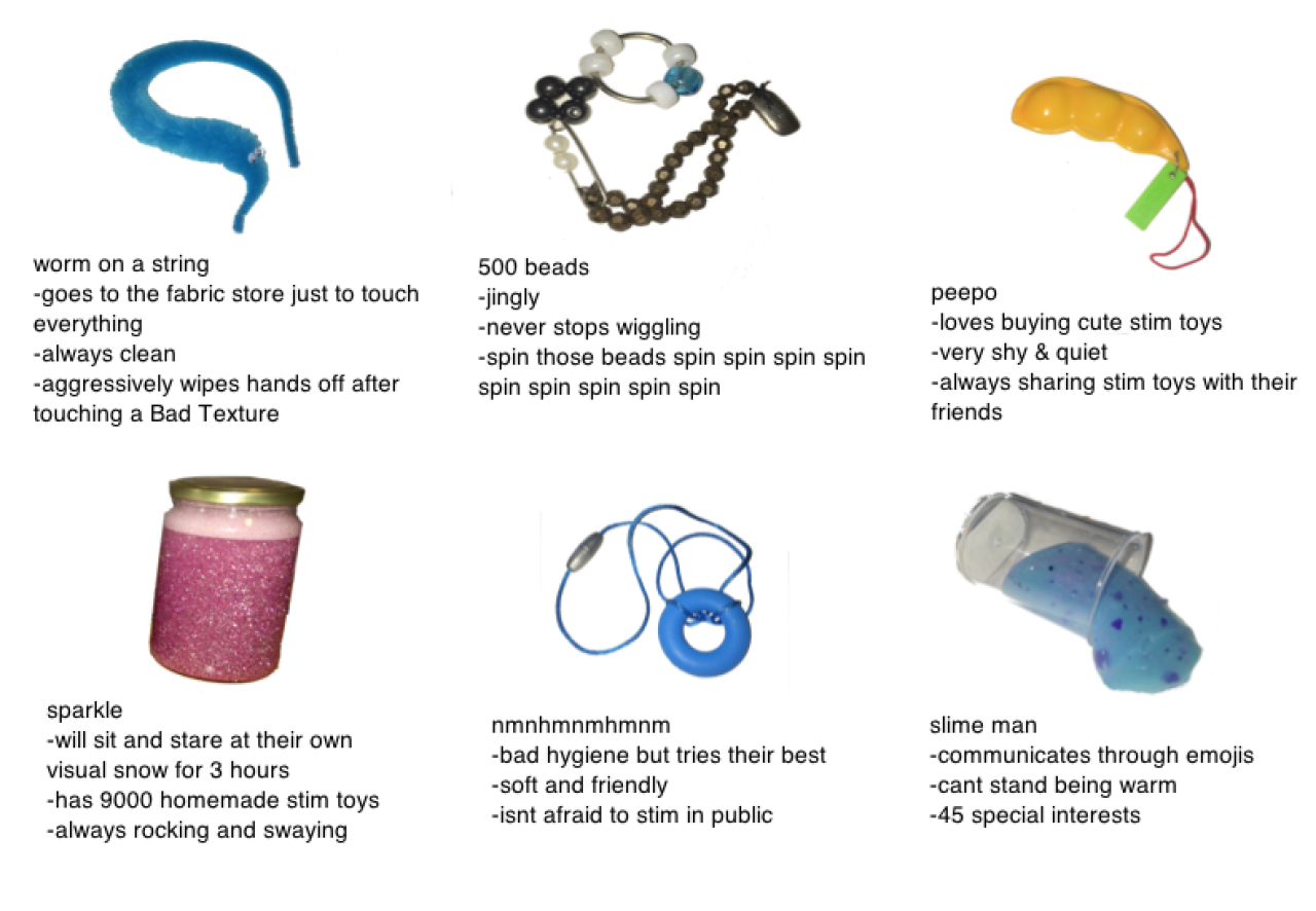 i made my own stim toy-themed tag yourself!! i'm...