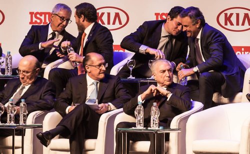 Juiz Sergio Moro(PSDB/PR) Aecio Neves(PSDB/MG) e junto com José Serra(PSDB/SP), Geraldo Alckmin(PSDB/SP e o golpista michel Temer (PMDB/SP)