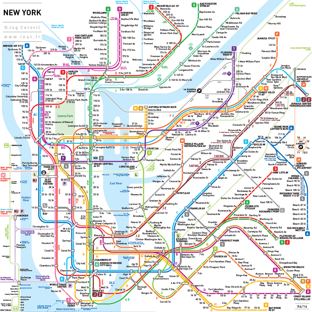 Is the New York City subway map easy to read?