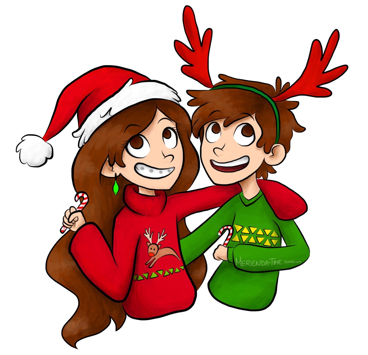 Merry Christmas from the Pines twins! 💫🎄 (available on my RedBubble)