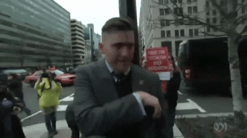 turtrussel:
“ gservator:
“ wellyourefivefootabitch:
“ gservator:
“ j-ethan:
“Yeah, like I’m not gonna make a gif of that stupid fucking nazi getting punched in his stupid fucking nazi face. America!
”
Freedom of speech means anyone is allowed to...