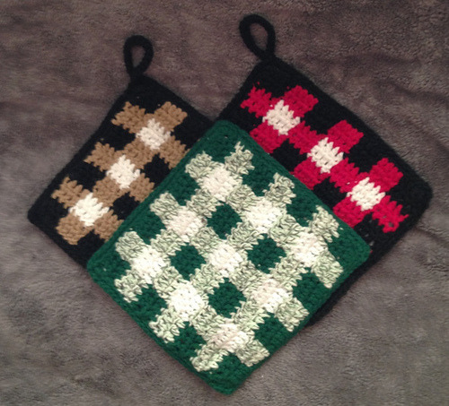 What are some good crochet patterns for double-thickness potholders?