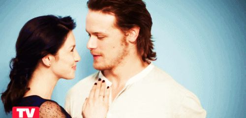 Sam Heughan really works the redhead in Outlander