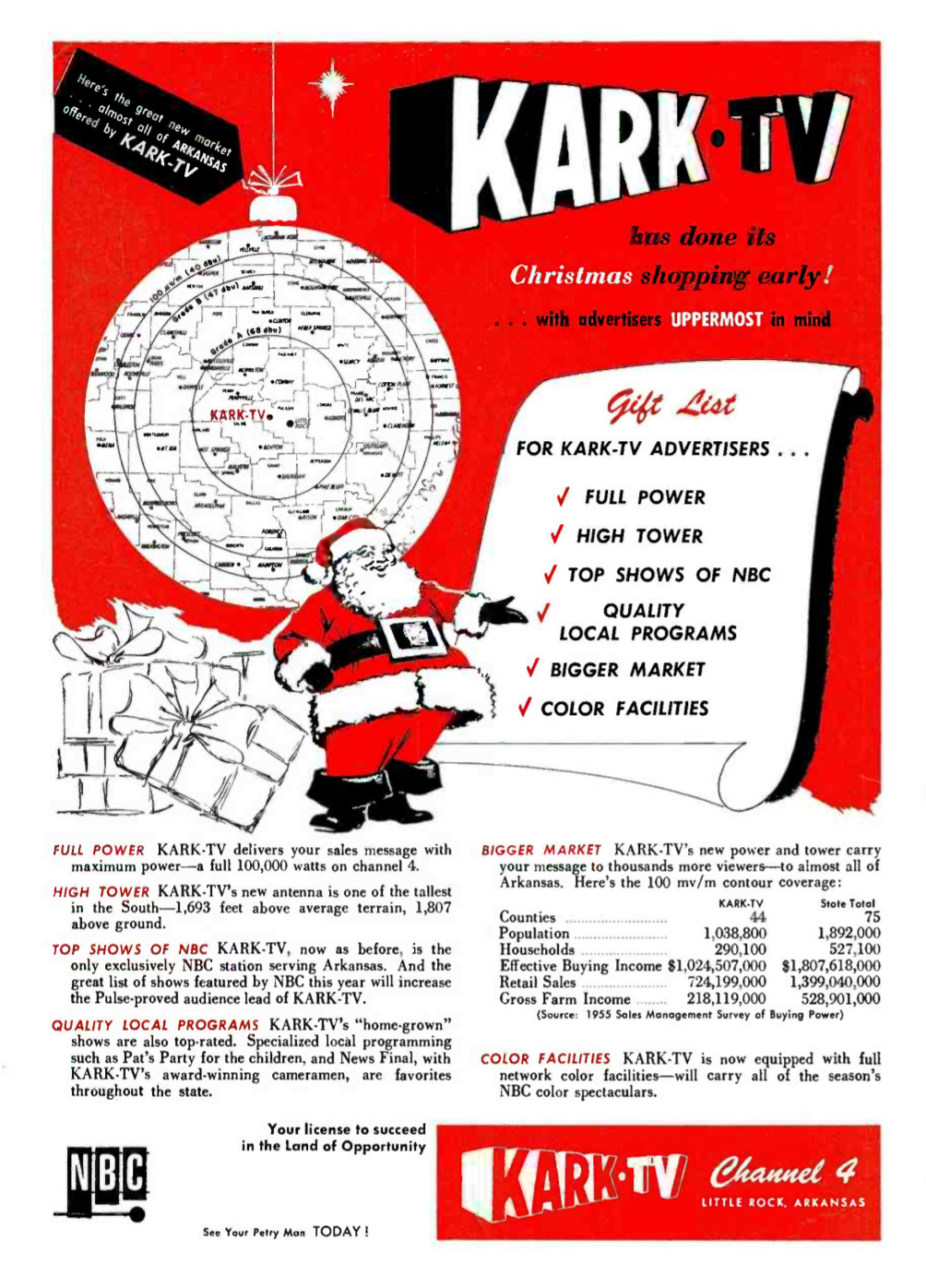 KARK-TV - Little Rock, Arkansas U.S.A. - 1955