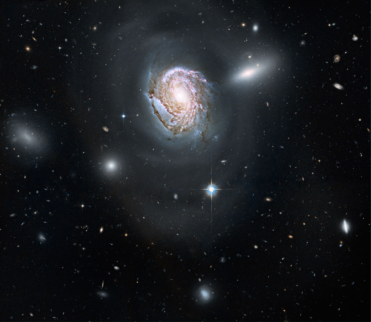 brightestofcentaurus:
“ NGC 4911
NGC 4911 is a spiral galaxy located about 320 million light years away int he Coma Cluster of galaxies, towards the constellation Coma Berenices. The Coma Cluster contains nearly 1,000 galaxies, one of the densest...
