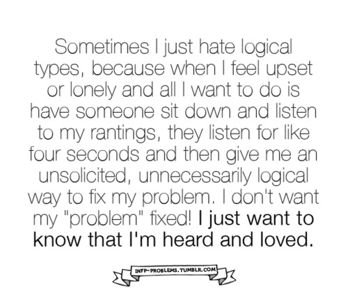 Sometimes I just hate logical types - I just want to know that I'm heard and loved