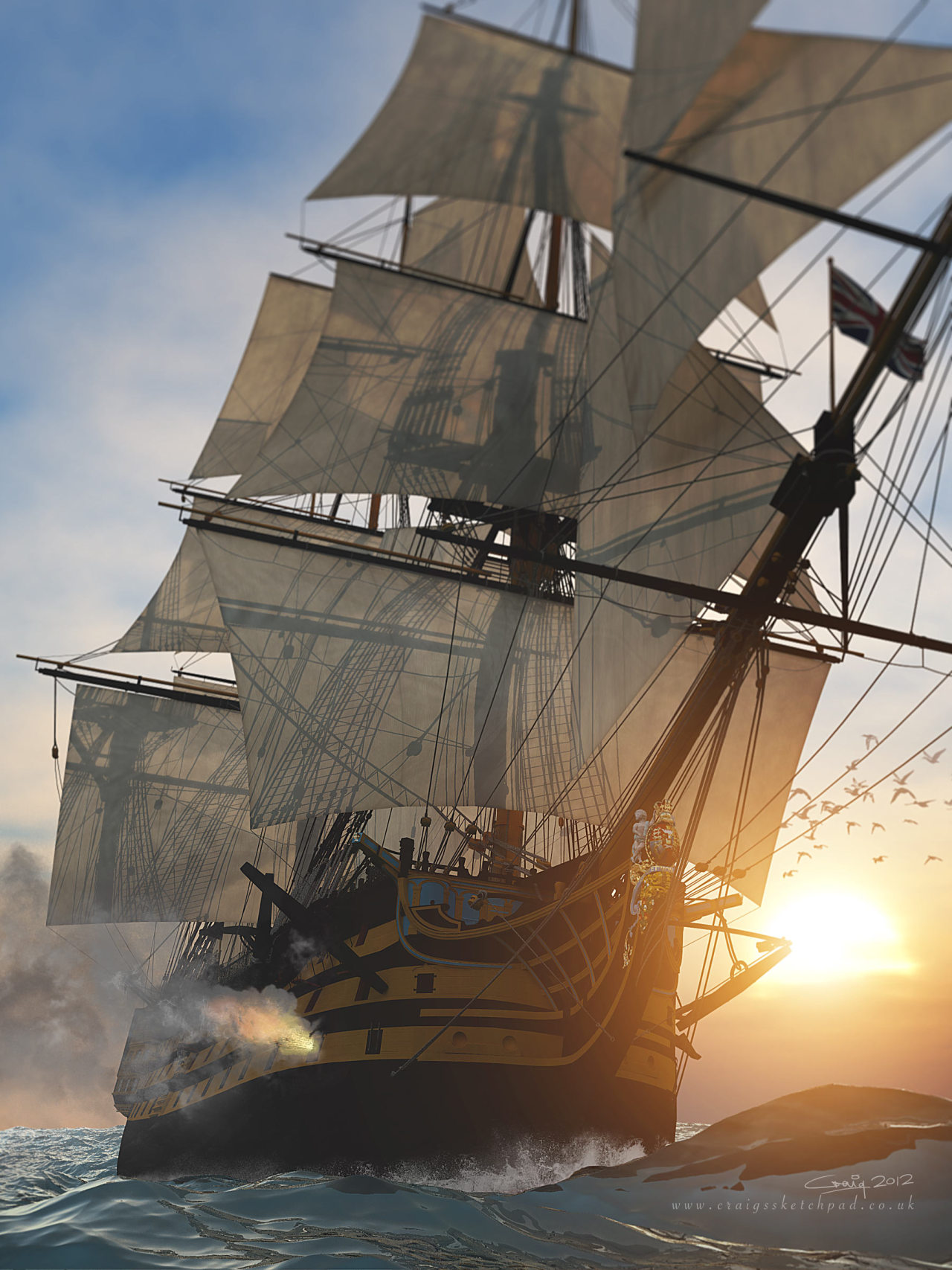 ritasv:
“ HMS Victory in action by cj-productions
”