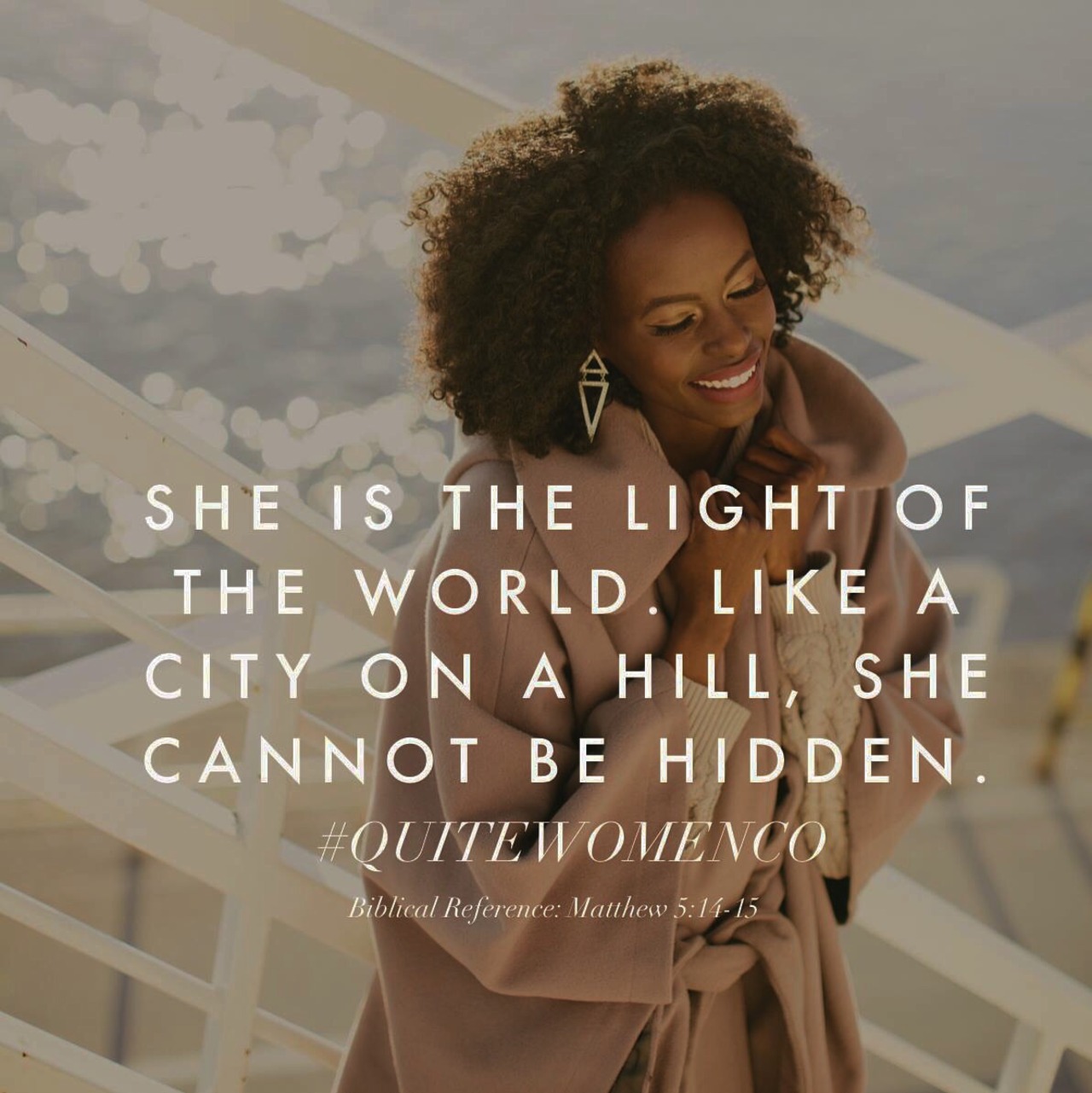 qwcdevos:
“How do I learn how to be confident?
Day 6/31
You are the light of the world. A town built on a hill cannot be hidden. Neither do people light a lamp and put it under a bowl. Instead they put it on its stand, and it gives light to everyone...