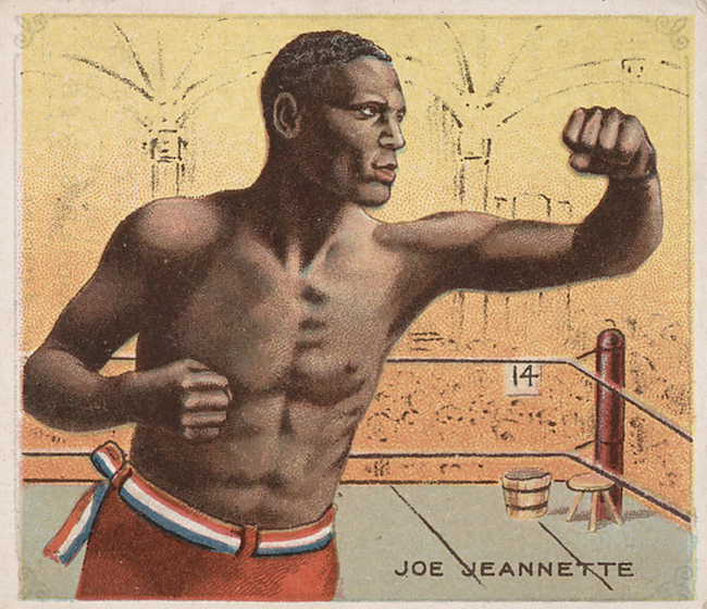 nemfrog:
“Joe Jeannette, Boxing, from Mecca & Hassan Champion Athlete and Prize Fighter collection, 1910.
”