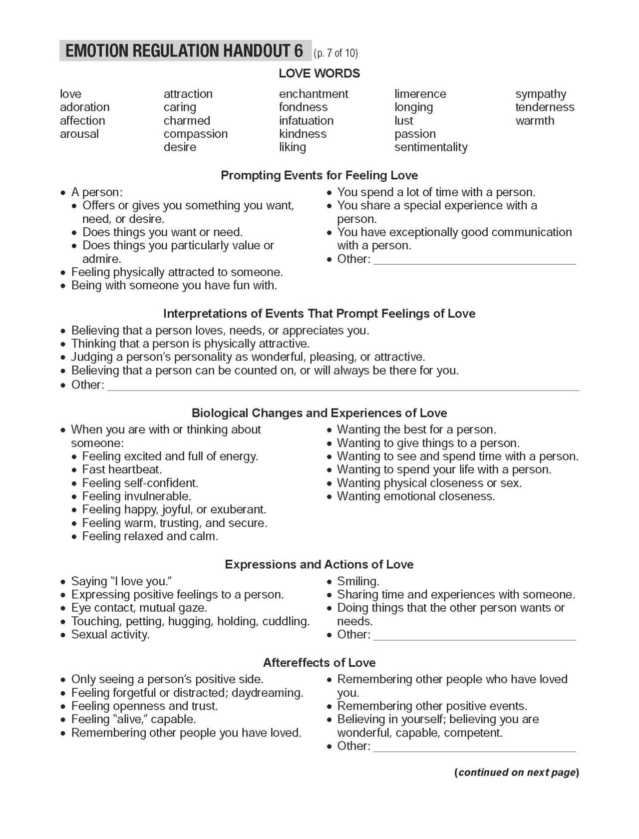 Emotion Regulation Worksheet. Worksheets. Tutsstar Thousands of Printable Activities