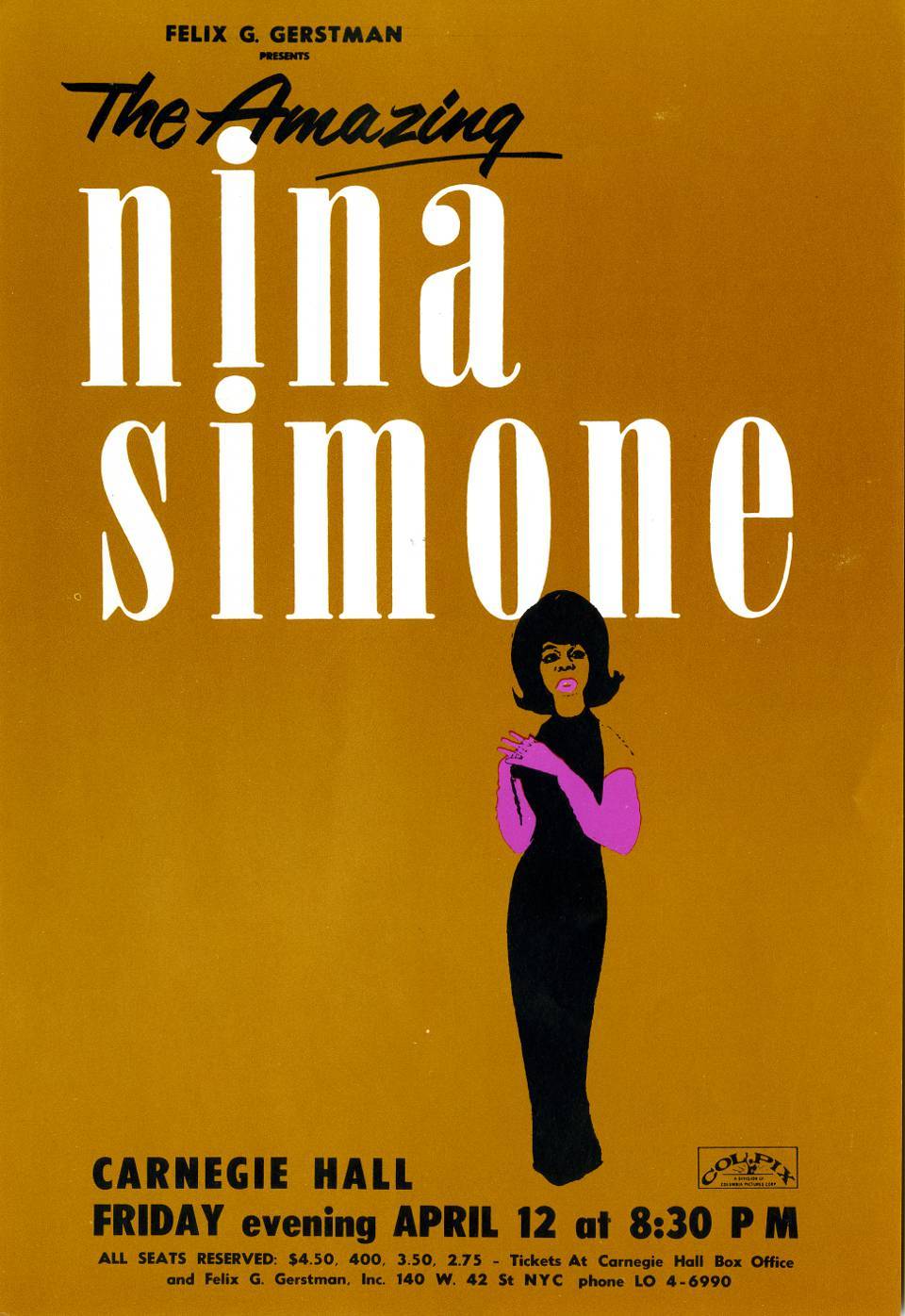 Nina Simone - Carnegie Hall, New York City, New York U.S.A. - April 12, 1963