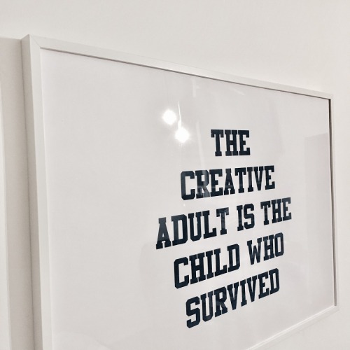 brosbi:
“ the creative adult is the child who survived. © Brosbi
”