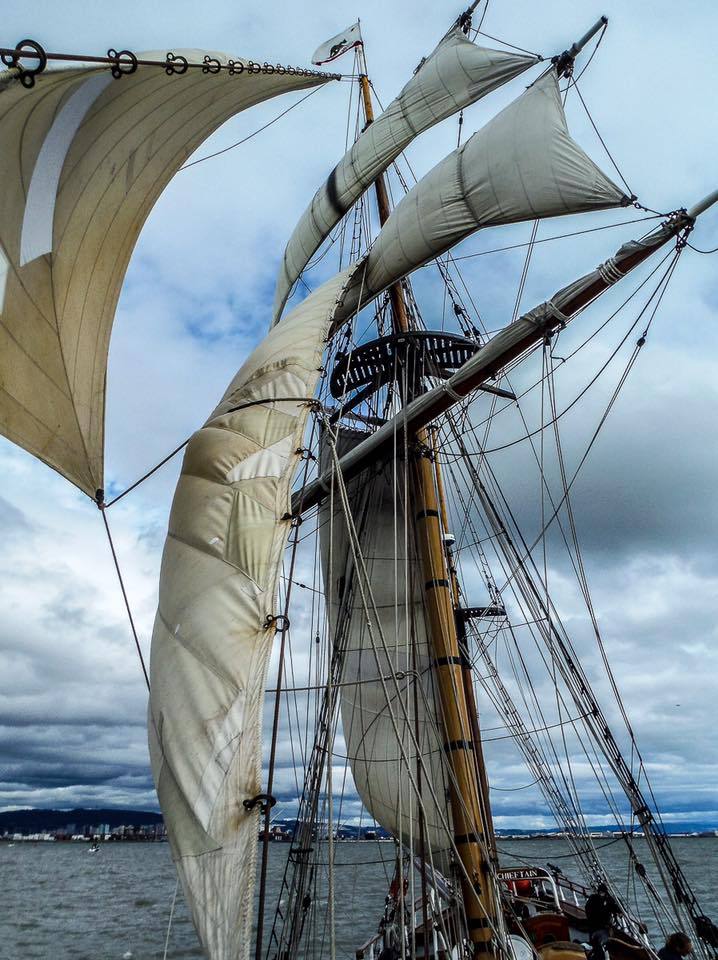 Wind in Hawaiian Chieftain’s sails by Kate Hruby