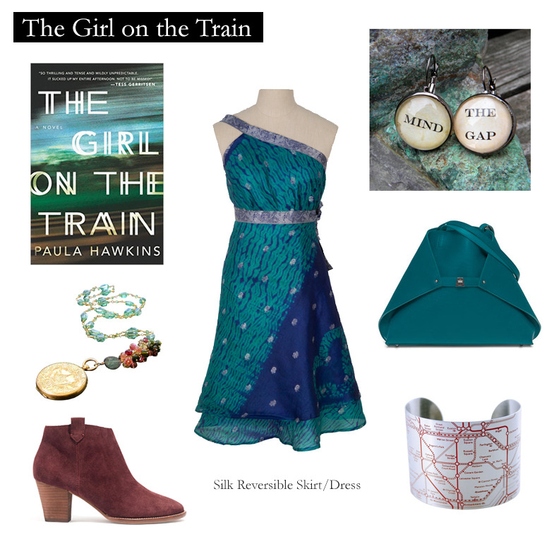 Outfit inspired by Paula Hawkins’ The Girl on the Train.
“The holes in your life are permanent. You have to grow around them, like tree roots around concrete; you mold yourself through the gaps.”
Reversible Silk Wrap Dress/Skirt | Available through...