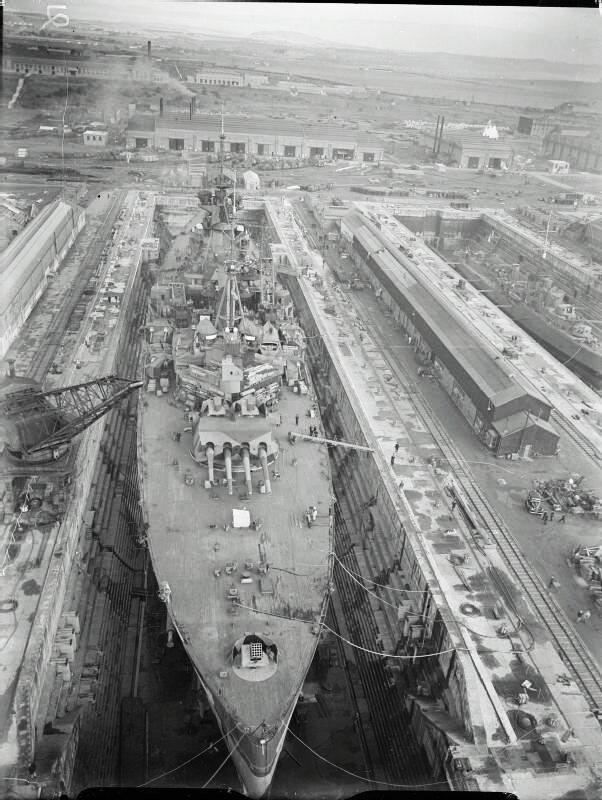 HMS King George V being built late 1930’s.