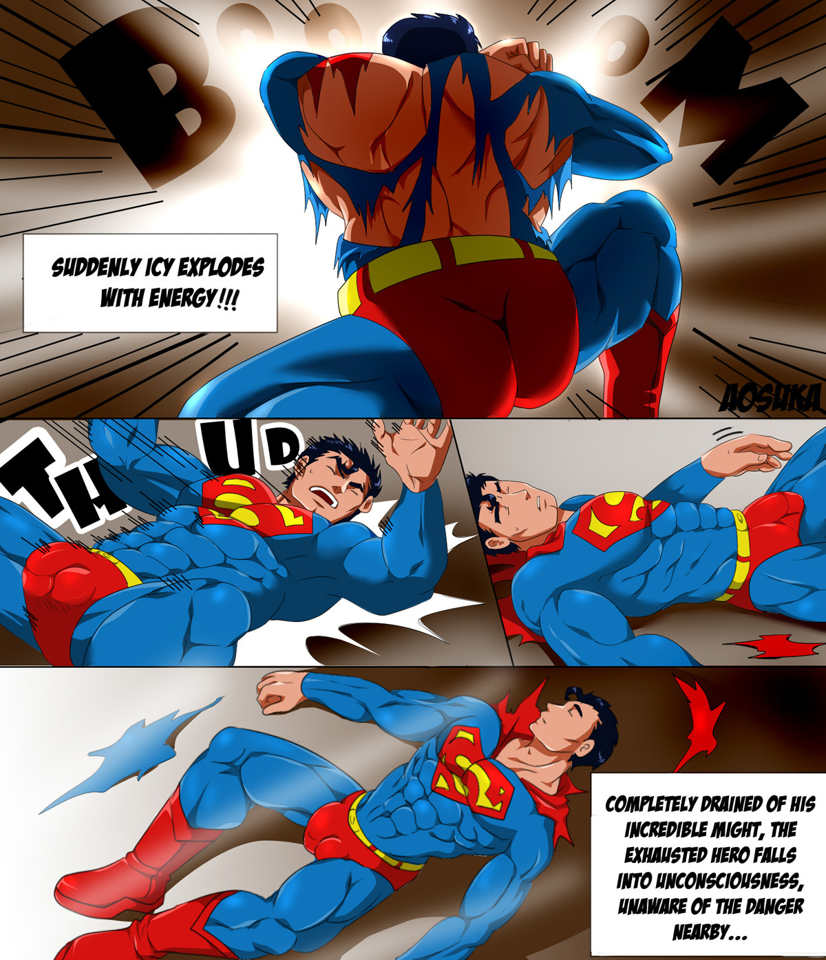 lancexsilvermaniac:
“SupermanxIcy comic pg3.
I hope no one gets offended for having Superman’s butt in their faces :P
”