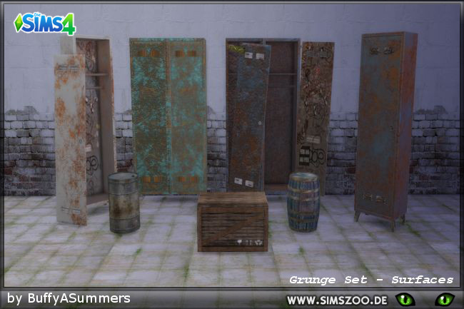 Blackys Sims 4 Zoo Grunge Set Surfaces By