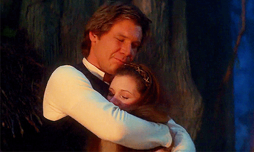 Image result for return of the jedi han and leia gif