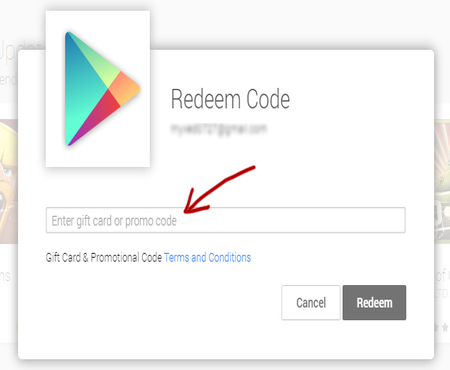 How do you redeem Google Play cards?