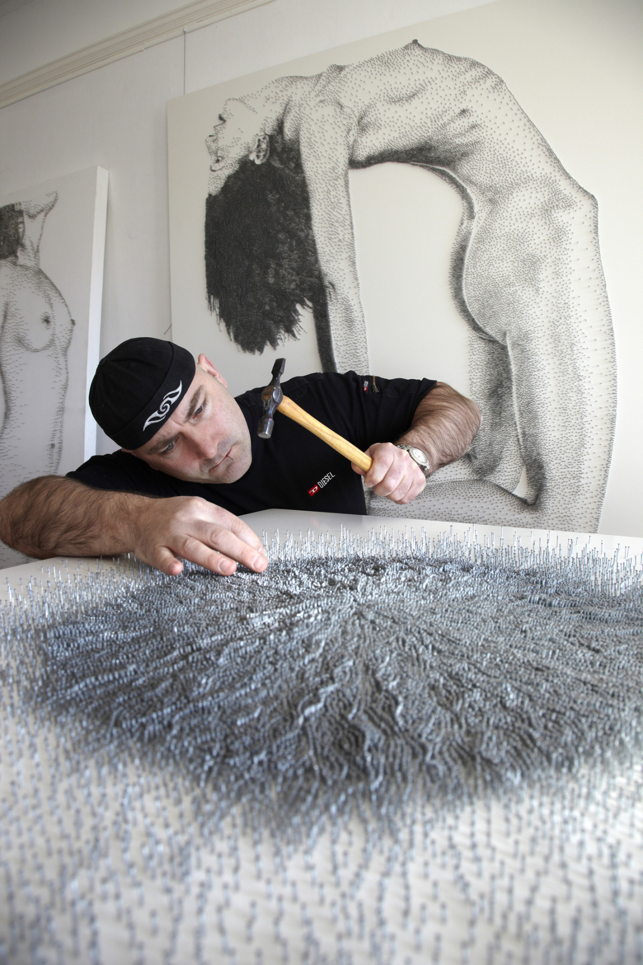 Marcus Levine Spectacular Nail Sculpture #artpeople