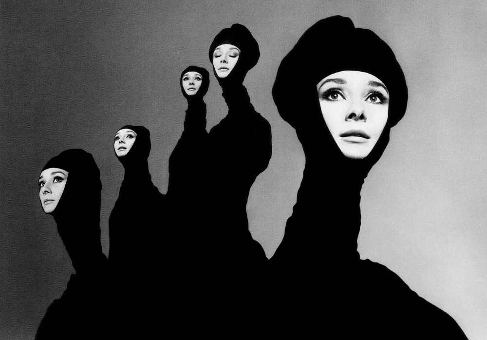 Audrey Hepburn photographed and edited by Richard Avedon. New York, January 1967. Collage of gelatin silver prints.
