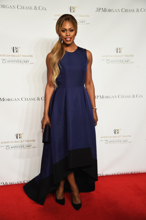 Laverne Cox attends the American Ballet 75th Anniversary Fall Gala at David H. Koch Theater at Lincoln Center on October 21, 2015 in New York City.