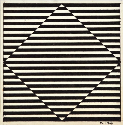 romantisme-pornographique: “Dadamaino, Oggetto Ottico Cinetico (Optical Cinetical Object), 1966. Ink on paper. ”
