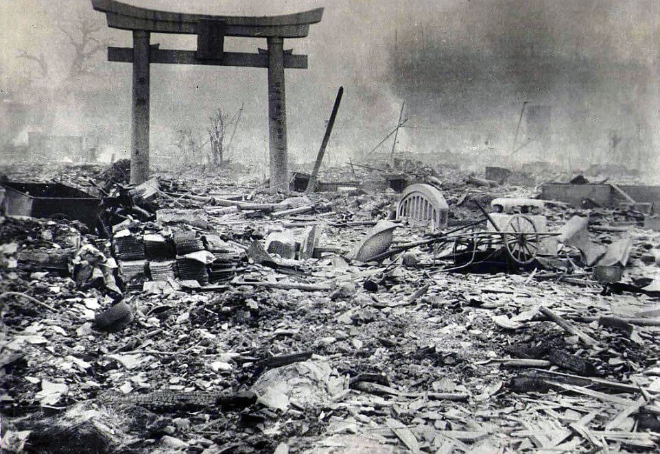 Hiroshima destruida y sus restos