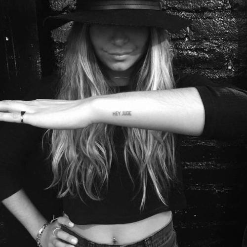 Tattoo tagged with: hey jude, small, micro, tiny, shortyloco, ifttt,  little, music band, wrist, english, lyric, minimalist, lettering, quotes,  the beatles, music, english tattoo quotes, the beatles lyrics, languages |  
