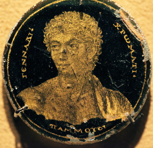romegreeceart:
“ A portrait on a glass disc; Roman Egypt 3rd Century AD. Painting depicts Gennadios, who was “most accomplished in the musical arts”
New York Metropolitan Museum of Art
Source: The Online Database Of Ancient Art
Photo & text...