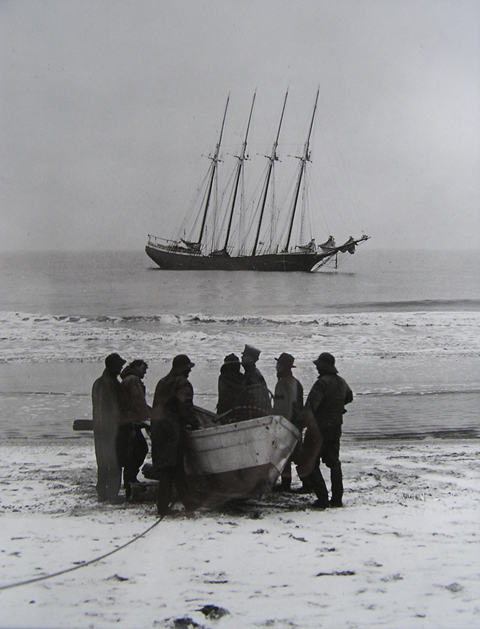 oldsoldier:
“ Bessie White, shipwrecked off Fire Island, February 1922
The Bessie White was a Canadian coal schooner that ran aground in a fog off Fire Island, approximately one mile west of Smith’s Point on February 6, 1922 (some historical records...