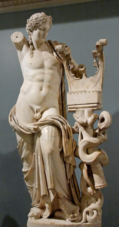 romegreeceart:
“ Apollo kitharoidos
* 2nd century CE
* Temple of Apollo at Cyrene, Libya
* British Museum
Source: photo by Marie-Lan Nguyen (Jastrow), via Wikimedia Commons
”