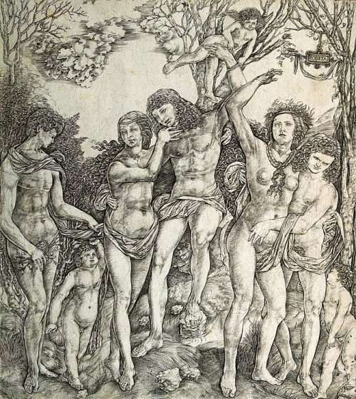 Cristofano di Michele Martini, Allegory of Love, 1520s, line engraving, Hermitage Museum